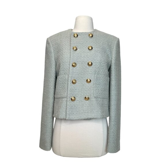 Celine Pale Green Tweed Blazer - Picture 4 of 8